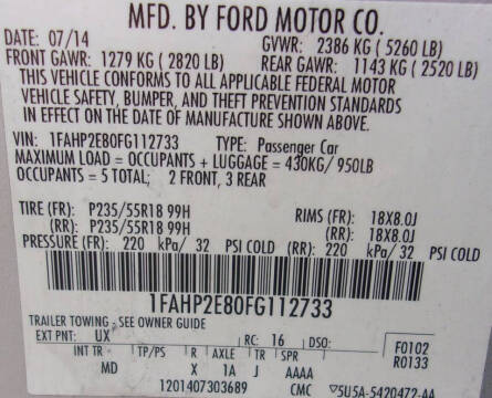 2015 Ford Taurus SEL