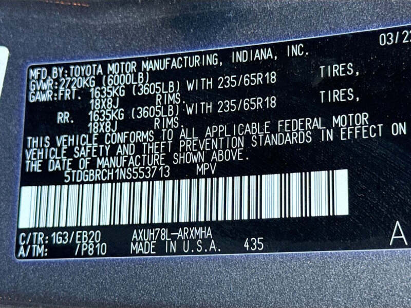 2022 Toyota Highlander Hybrid XLE