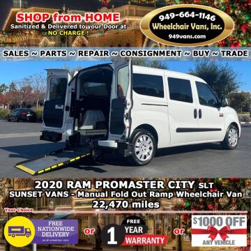 2020 RAM ProMaster City for sale at Wheelchair Vans Inc in Laguna Hills CA