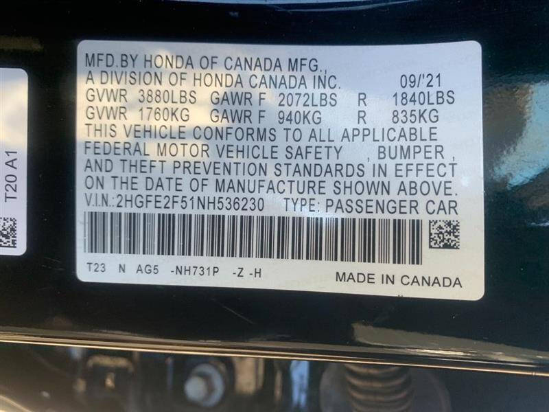 2022 Honda Civic Sport