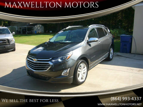 2018 Chevrolet Equinox for sale at MAXWELLTON MOTORS in Greenwood SC