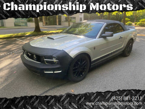 2007 Ford Mustang for sale at Championship Motors in Redmond WA