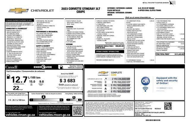 2023 Chevrolet Corvette Stingray