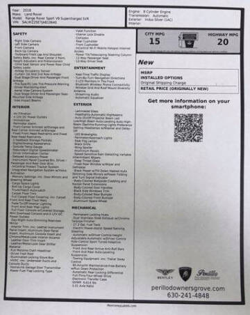 2018 Land Rover Range Rover Sport SVR