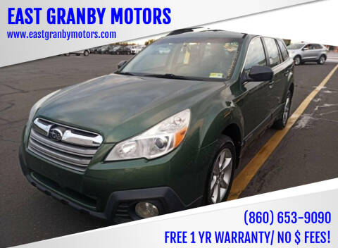 2014 Subaru Outback for sale at EAST GRANBY MOTORS in East Granby CT