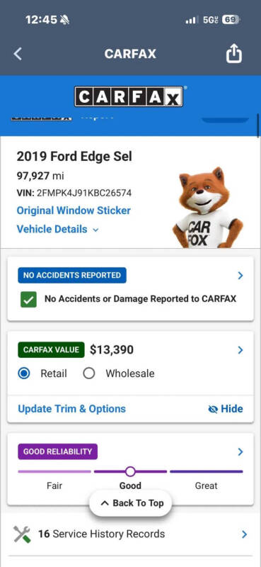 2019 Ford Edge SEL
