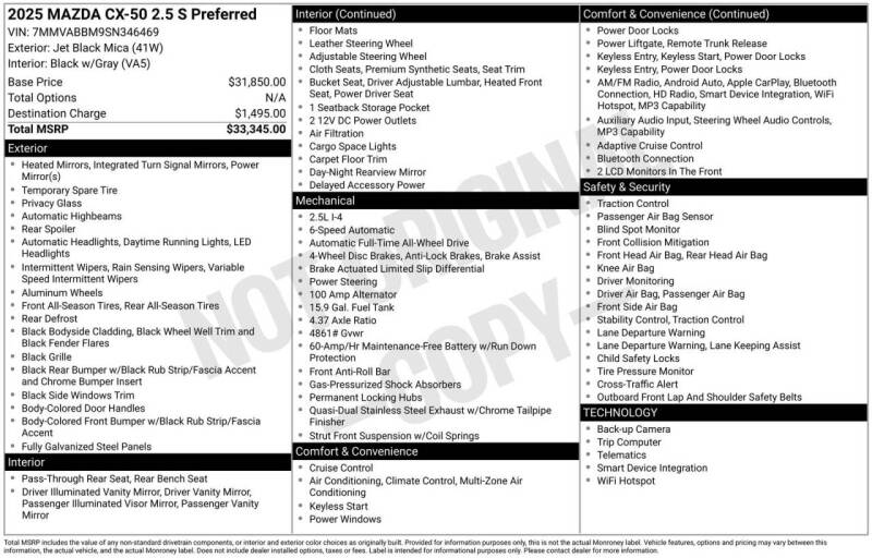 2025 Mazda CX-50 2.5 S Preferred