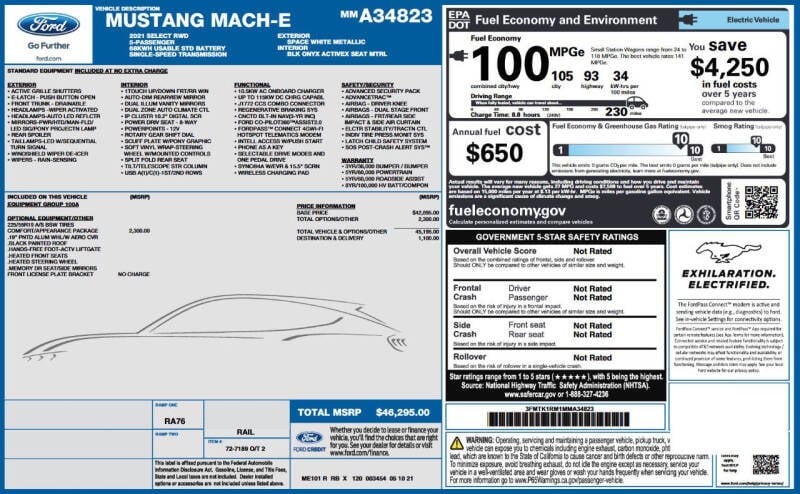 2021 Ford Mustang Mach-E Select RWD photo 5