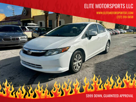 2012 Honda Civic for sale at Elite Motorsports LLC in Saint Petersburg FL