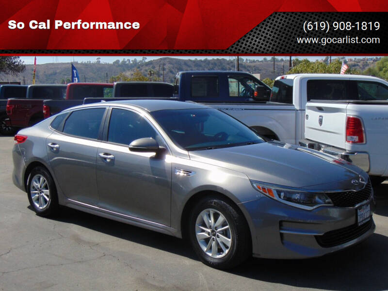 2016 Kia Optima for sale at So Cal Performance in San Diego CA