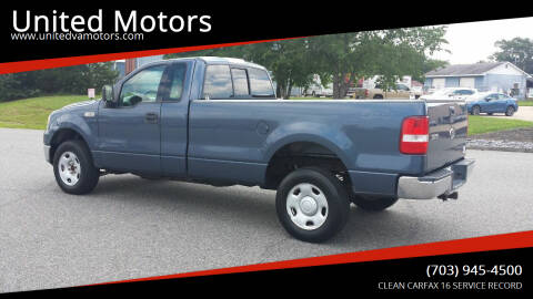 2004 Ford F-150 for sale at United Motors in Fredericksburg VA