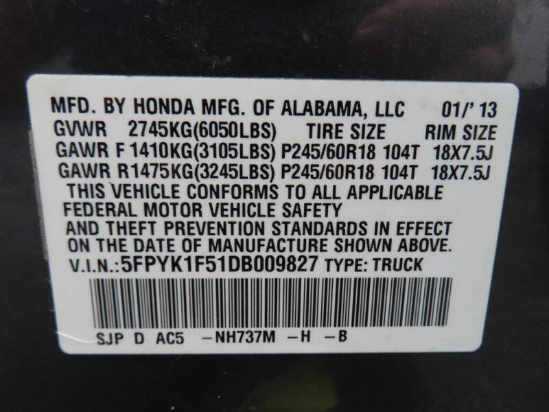 2013 Honda Ridgeline RTL