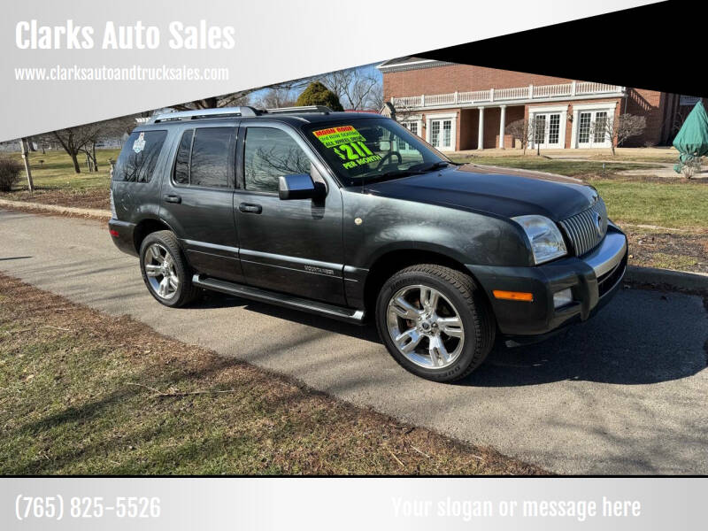 2009 Mercury Mountaineer for sale at Clarks Auto Sales in Connersville IN