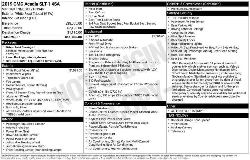 2019 GMC Acadia SLT-1