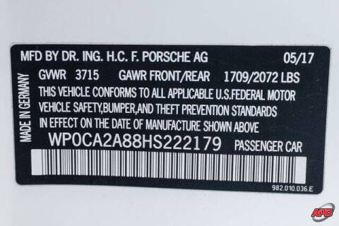 2017 Porsche 718 Boxster