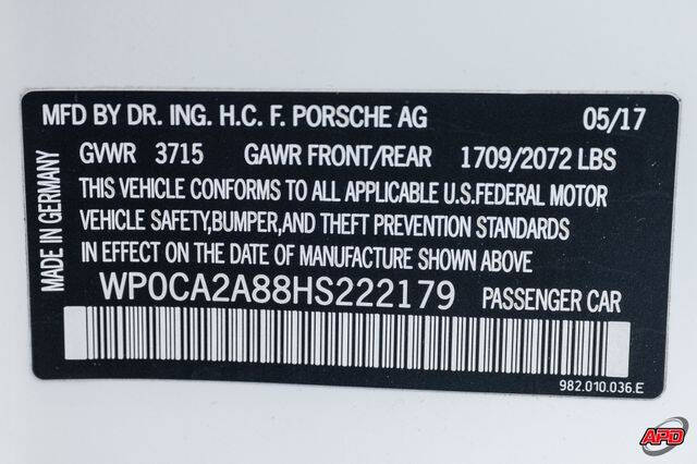 2017 Porsche 718 Boxster