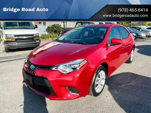 2015 Toyota Corolla for sale at Bridge Road Auto in Salisbury MA