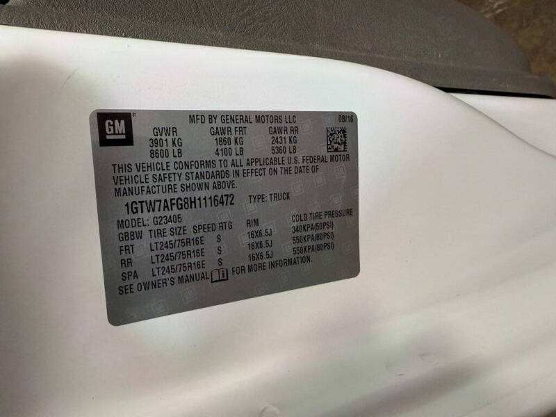 2017 GMC Savana 2500