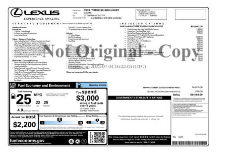 2023 Lexus RX 350 Luxury