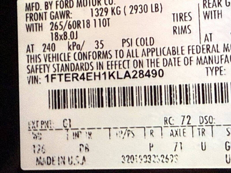 2019 Ford Ranger Lariat