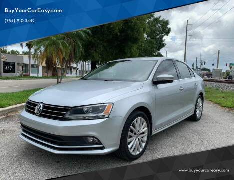 2015 Volkswagen Jetta for sale at BuyYourCarEasyllc.com in Hollywood FL