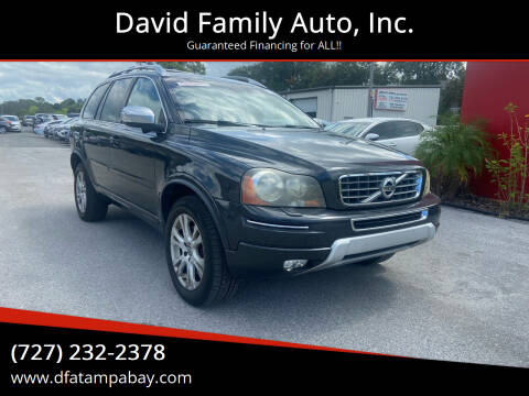 2013 Volvo XC90 for sale at David Family Auto, Inc. in New Port Richey FL