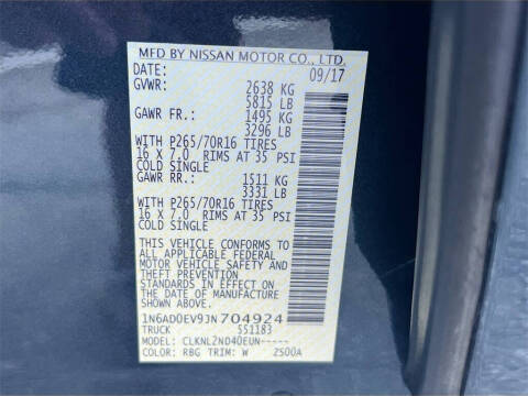 2018 Nissan Frontier SV