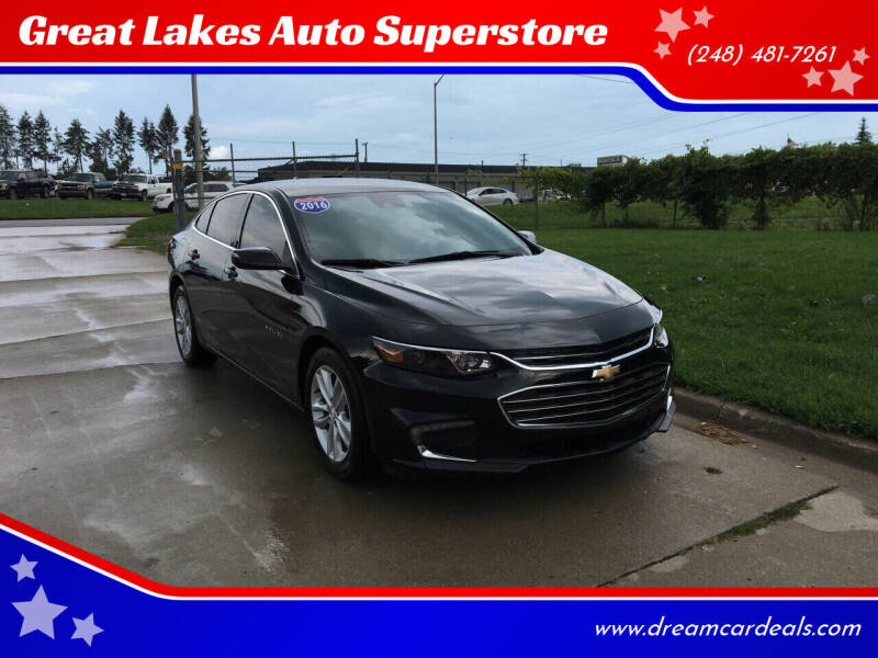 2016 Chevrolet Malibu for sale at Great Lakes Auto Superstore in Waterford Township MI