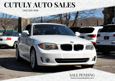 2012 BMW 1 Series for sale at Cutuly Auto Sales in Pittsburgh PA