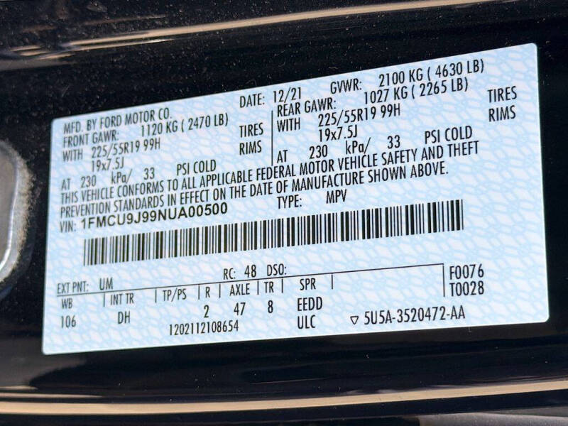 2022 Ford Escape Titanium
