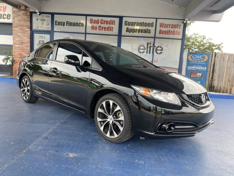 2013 Honda Civic for sale at ELITE AUTO WORLD in Fort Lauderdale FL