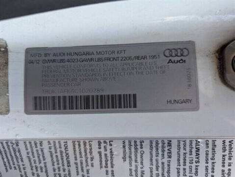 2012 Audi TTS 2.0T quattro Prestige