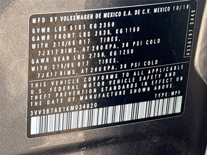 2019 Volkswagen Tiguan SE