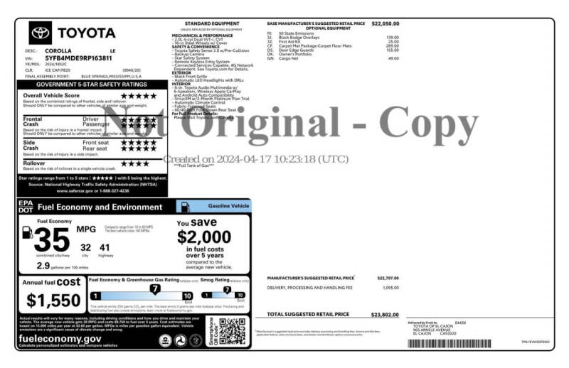 2024 Toyota Corolla LE