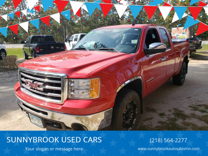 2013 GMC Sierra 1500 for sale at SUNNYBROOK USED CARS in Menahga MN