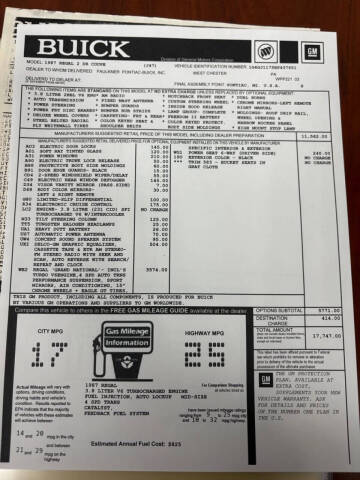 1987 Buick Regal Grand National Turbo