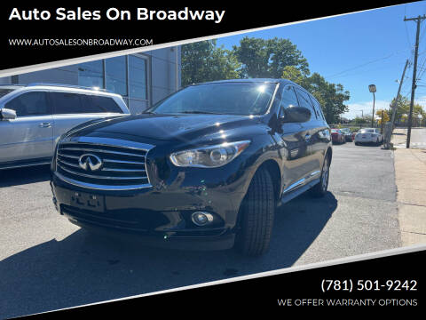 2015 Infiniti QX60 for sale at Auto Sales on Broadway in Norwood MA