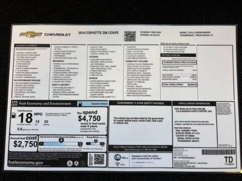 2016 Chevrolet Corvette Z06