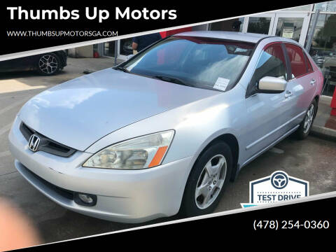 2005 Honda Accord for sale at Thumbs Up Motors in Ashburn GA