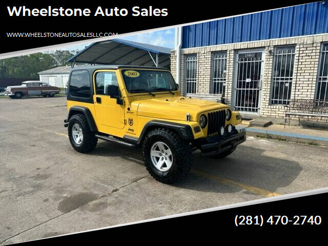 2003 Jeep Wrangler for sale at Wheelstone Auto Sales in La Porte TX