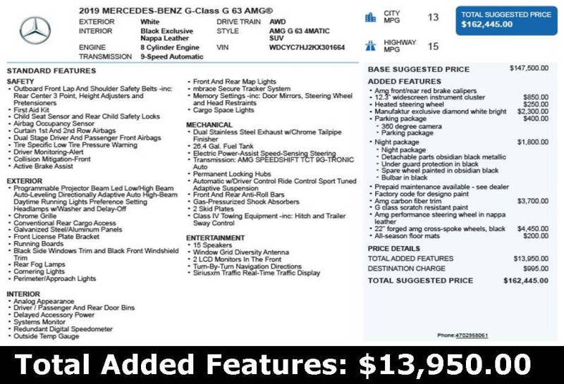 2019 Mercedes-Benz G-Class AMG G 63