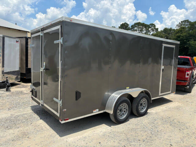 2024 Quality  7x16 enclosed cargo double door trailer for sale at Cross Resurrection Golf Carts and Trailers in Rincon, GA