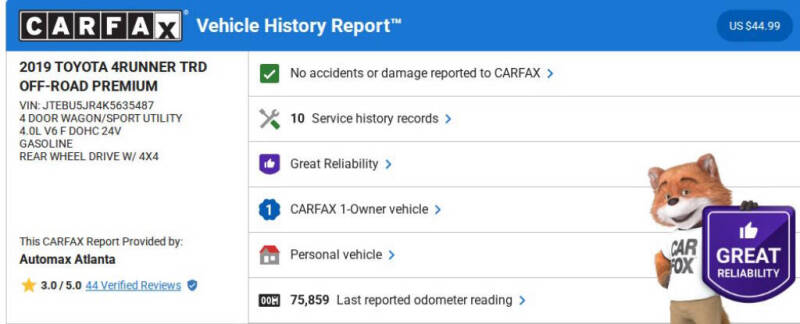 2019 Toyota 4Runner TRD Off-Road Premium