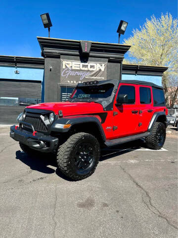 2018 Jeep Wrangler Unlimited for sale at RECON GARAGE MOTORSPORTS in Saint George UT