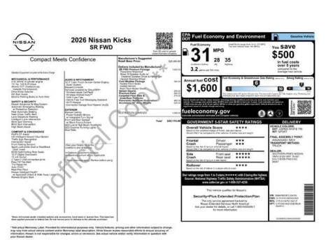 2026 Nissan Kicks SR