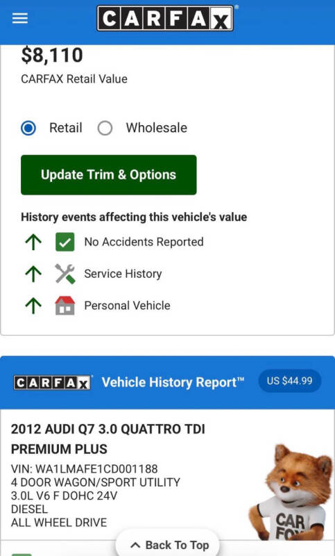 2012 Audi Q7 3.0 quattro TDI Premium Plus