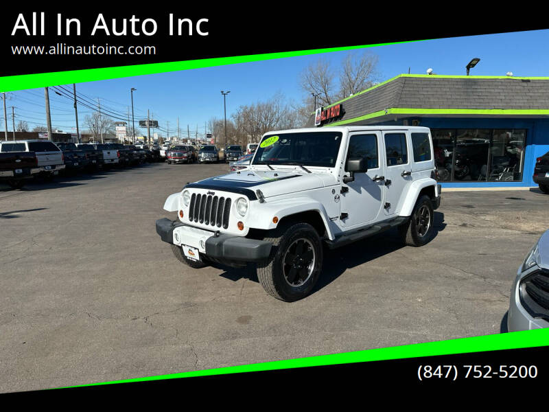2012 Jeep Wrangler Unlimited for sale at All In Auto Inc in Palatine IL
