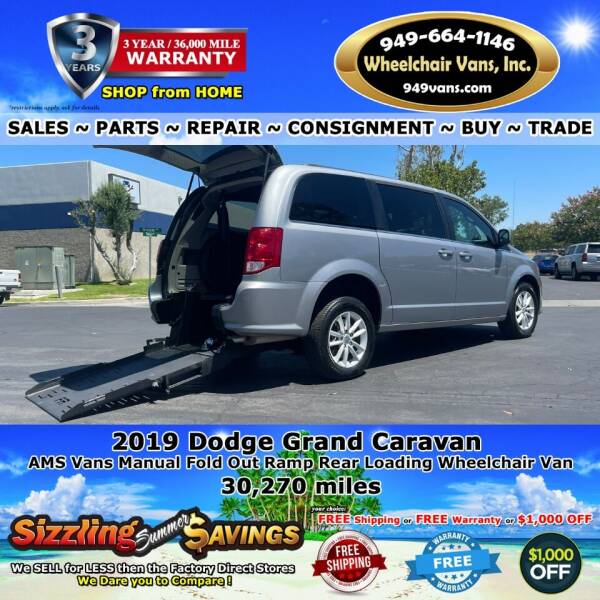 2019 Dodge Grand Caravan for sale at Wheelchair Vans Inc - New and Used in Laguna Hills CA