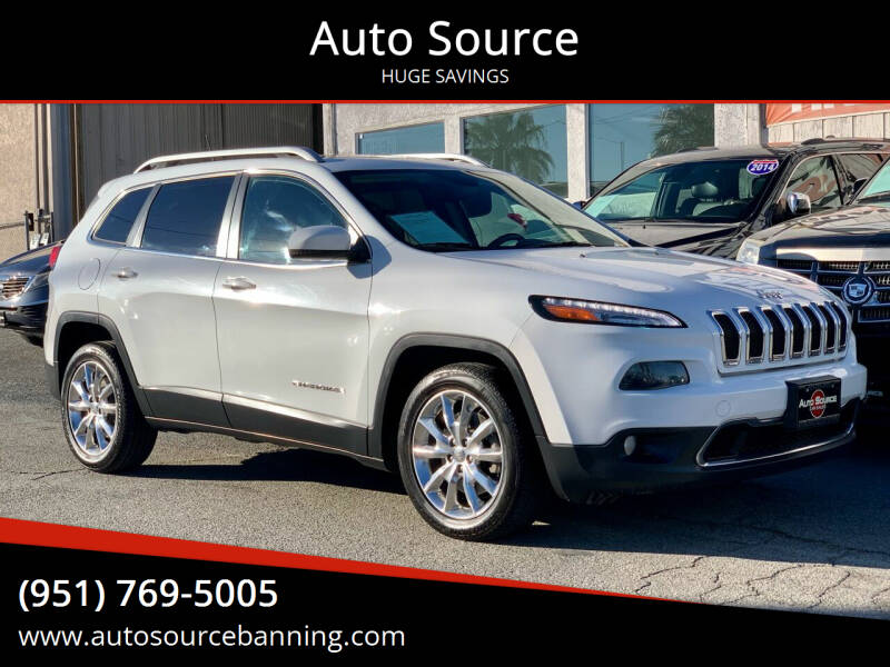 2014 Jeep Cherokee for sale at Auto Source in Banning CA
