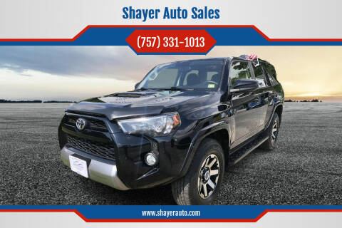 2019 Toyota 4Runner for sale at Shayer Auto Sales in Cape Charles VA